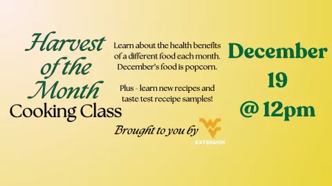 HARVEST OF THE MONTH COOKING CLASS