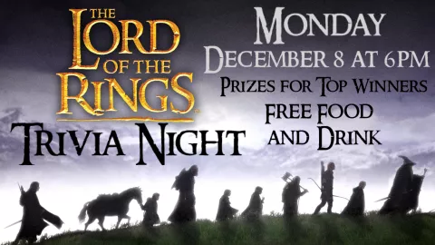 LORD OF THE RINGS TRIVIA NIGHT